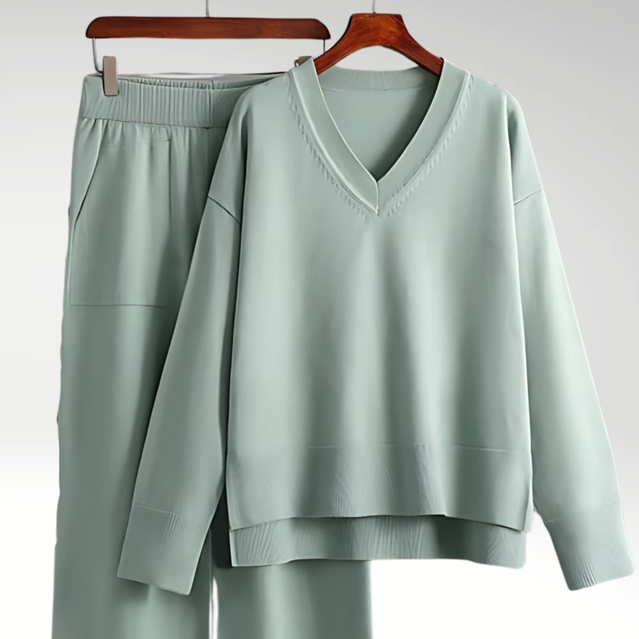 Clair™ | Luxe V-Neck Two Piece Set