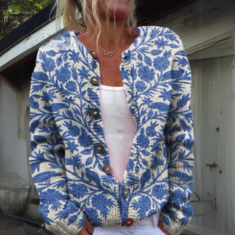 Clair Paris ™ | Cardigan élégant à imprimé floral