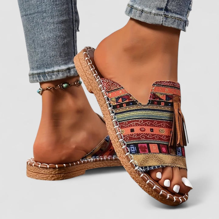 Clair™ | Leena - Sandales Orthopédiques Plates et Confortables