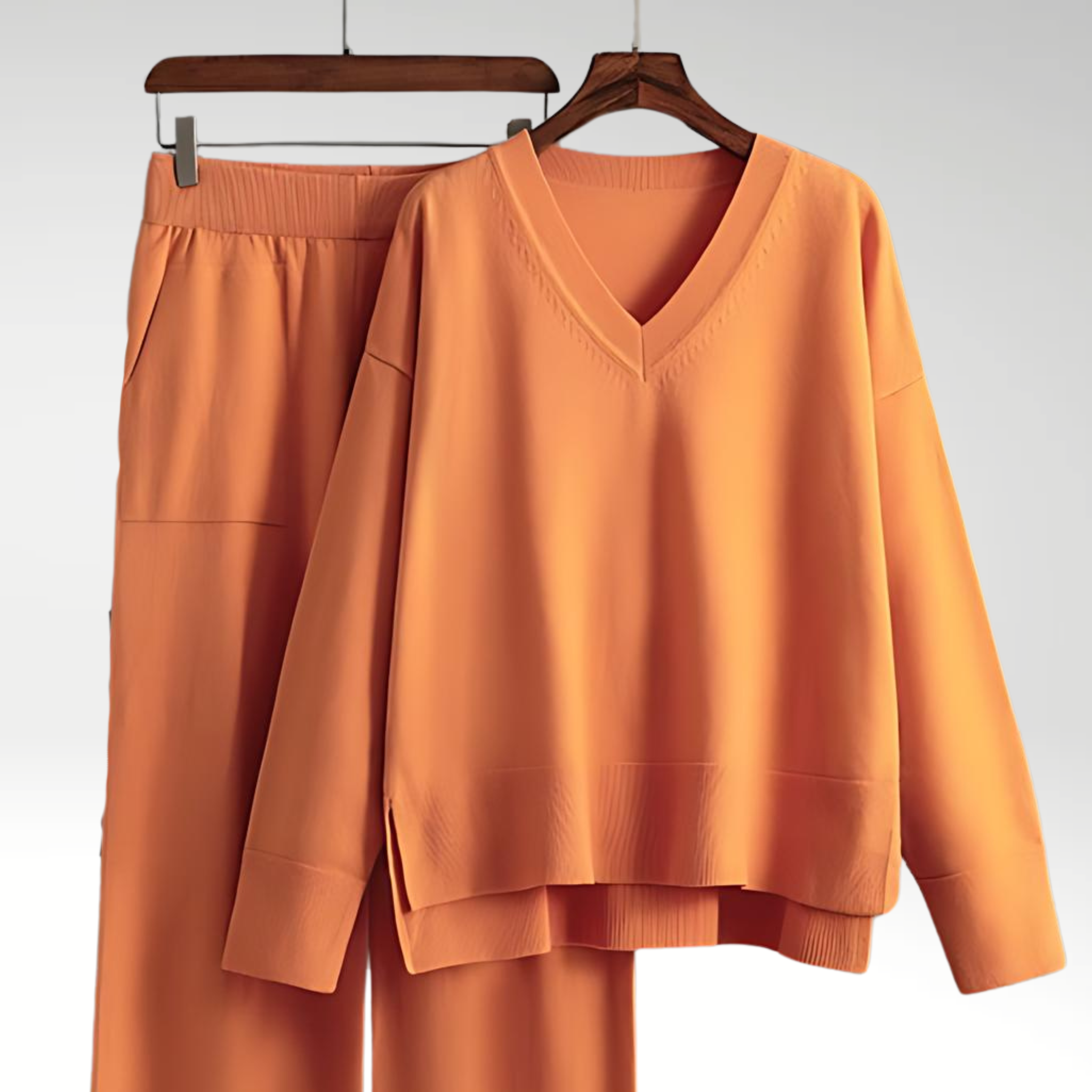 Clair™ | Luxe V-Neck Two Piece Set