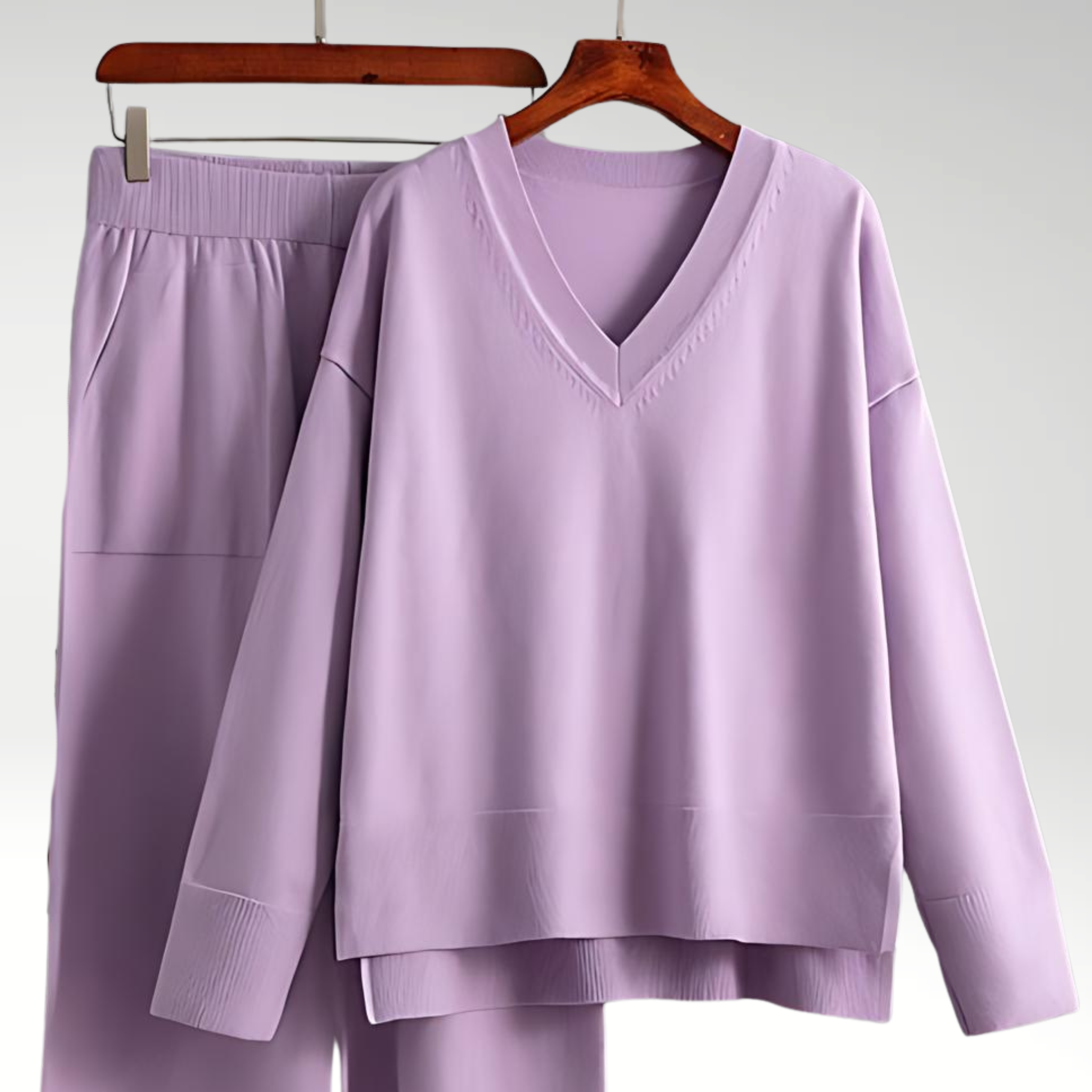 Clair™ | Luxe V-Neck Two Piece Set