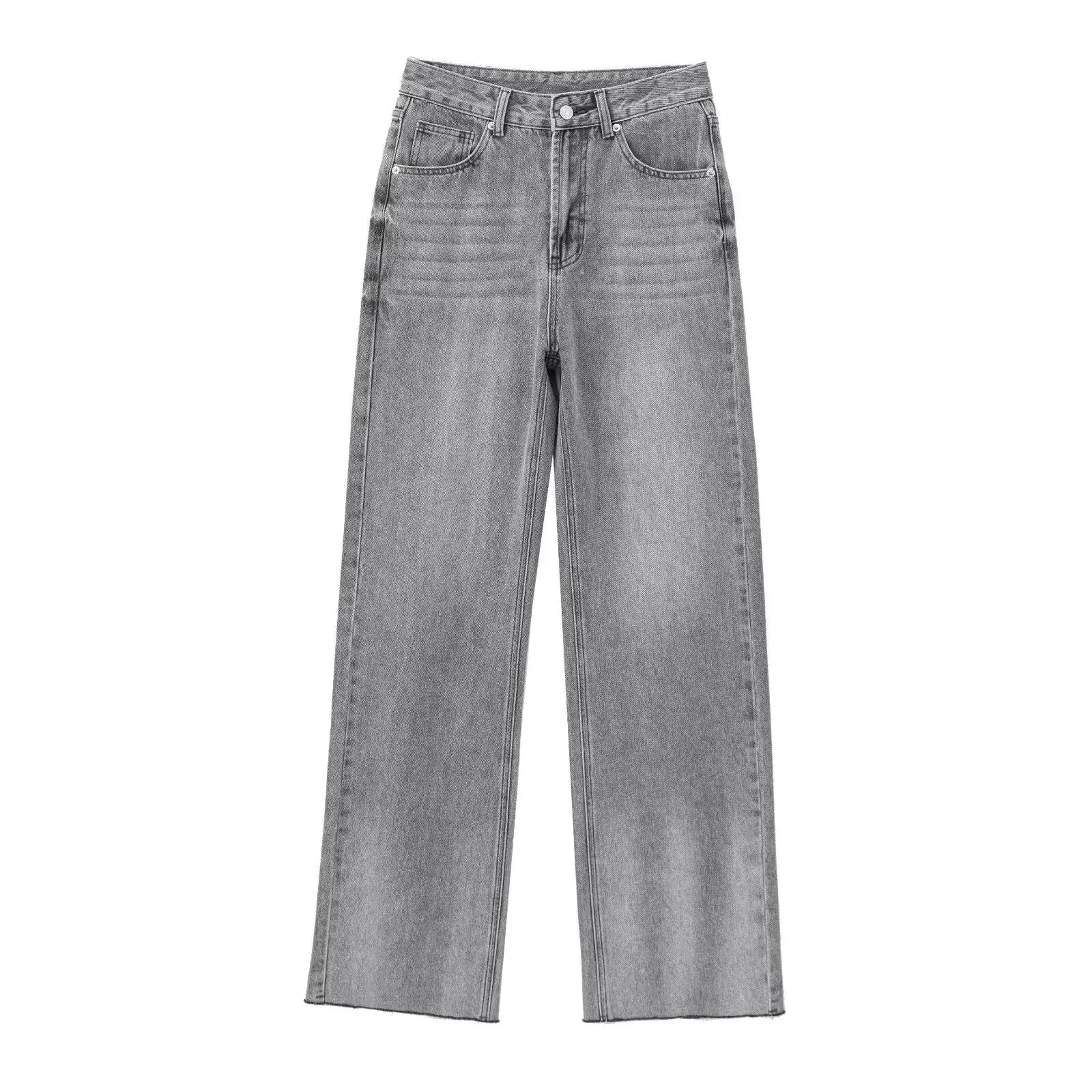 Clair ™ | Jean Délavé Gris Évasé