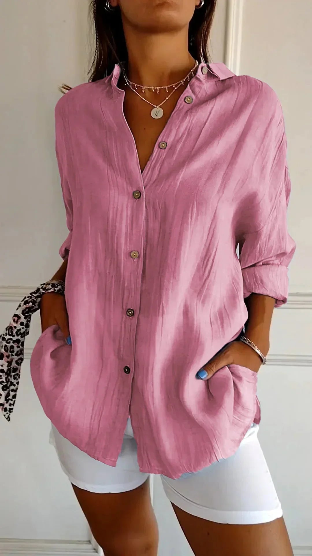 Auberis - Blouse en coton de haute qualité