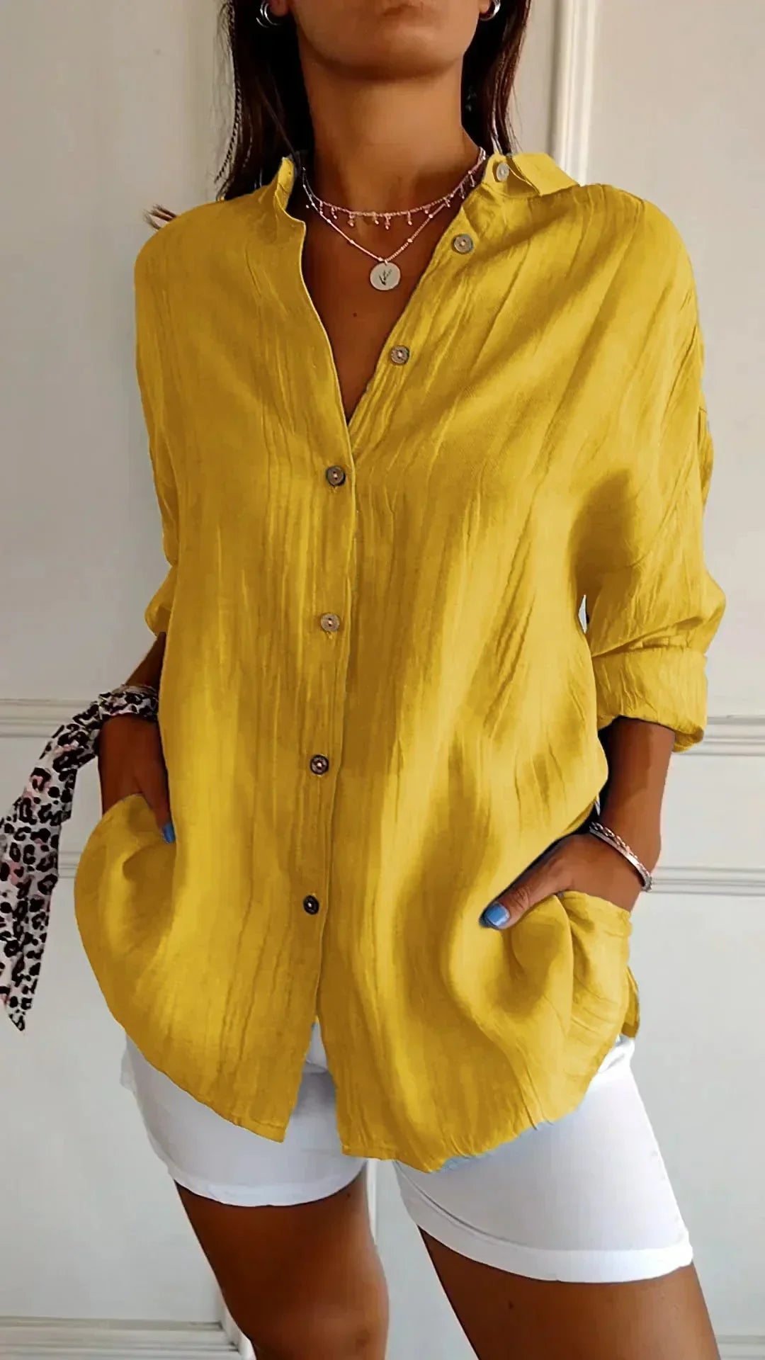 Auberis - Blouse en coton de haute qualité