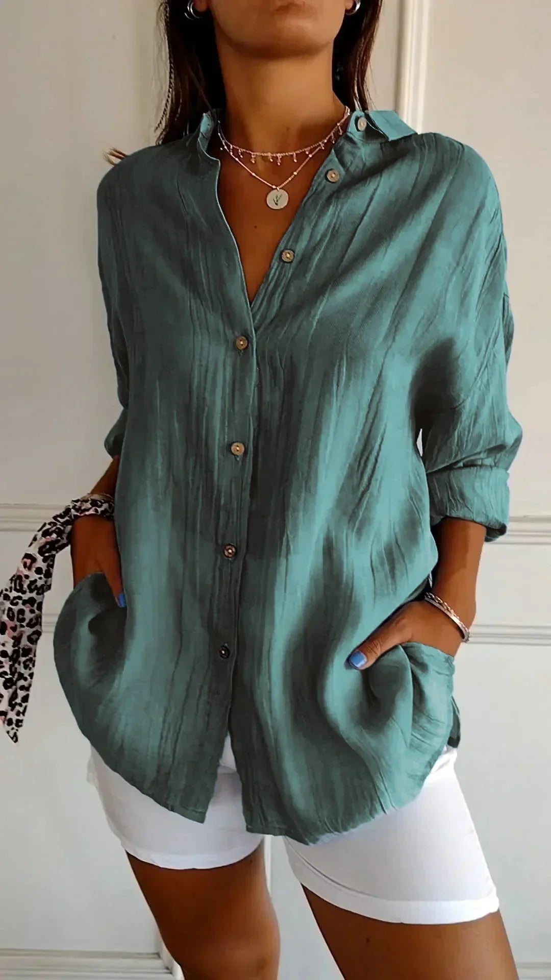 Auberis - Blouse en coton de haute qualité