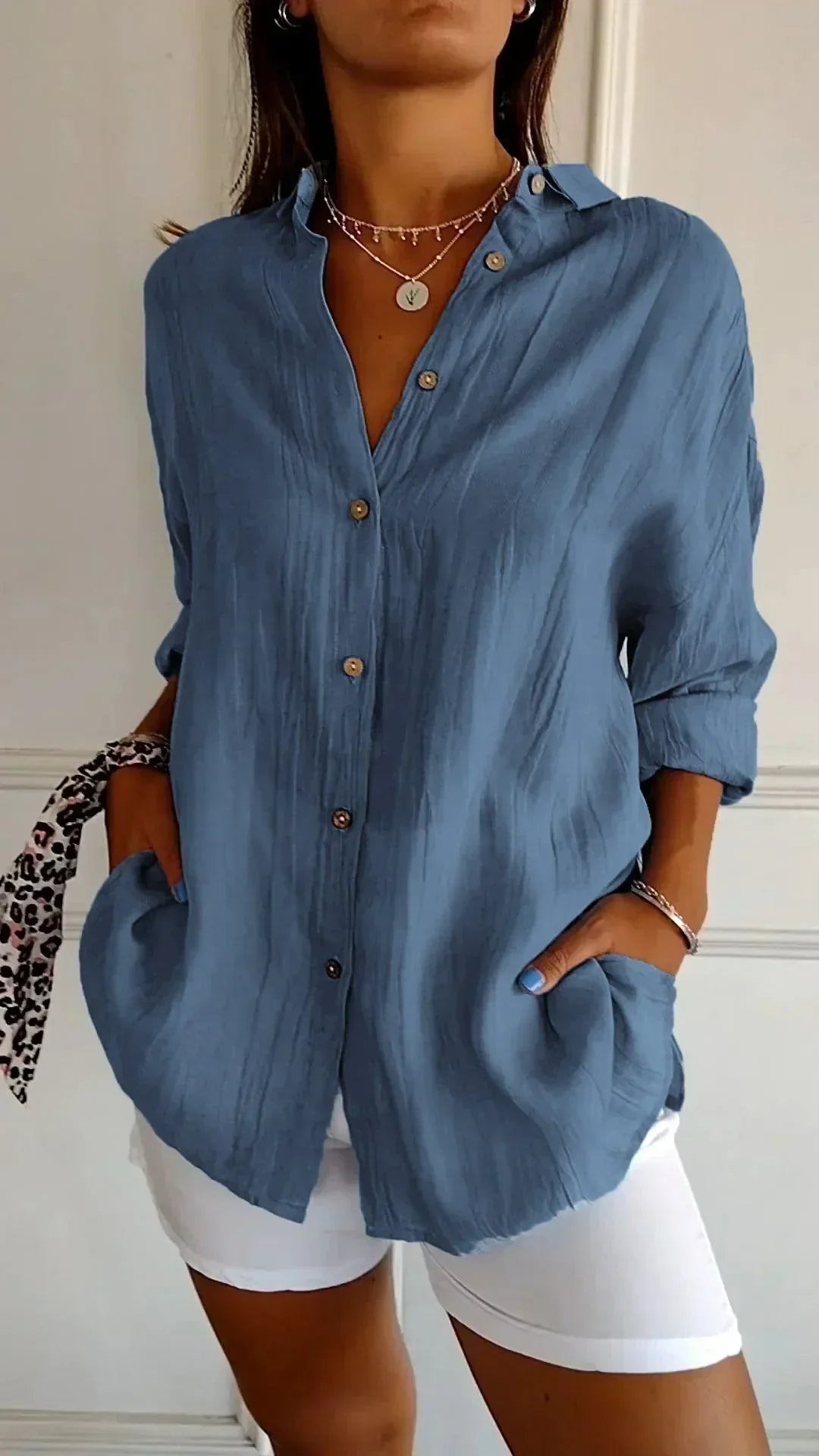 Auberis - Blouse en coton de haute qualité