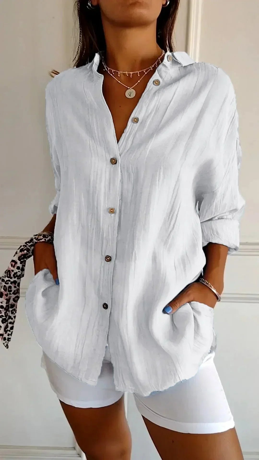 Auberis - Blouse en coton de haute qualité