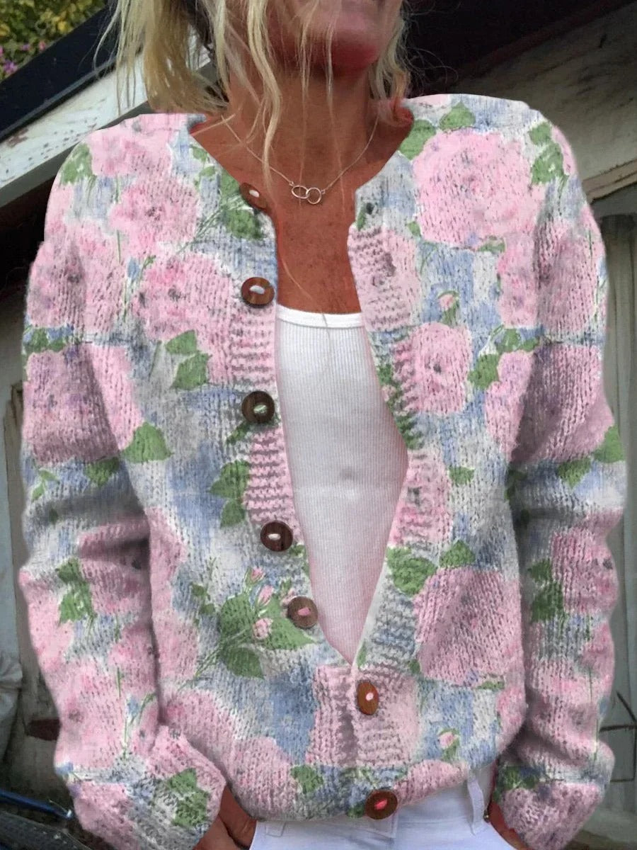Clair Paris ™ | Cardigan élégant à imprimé floral
