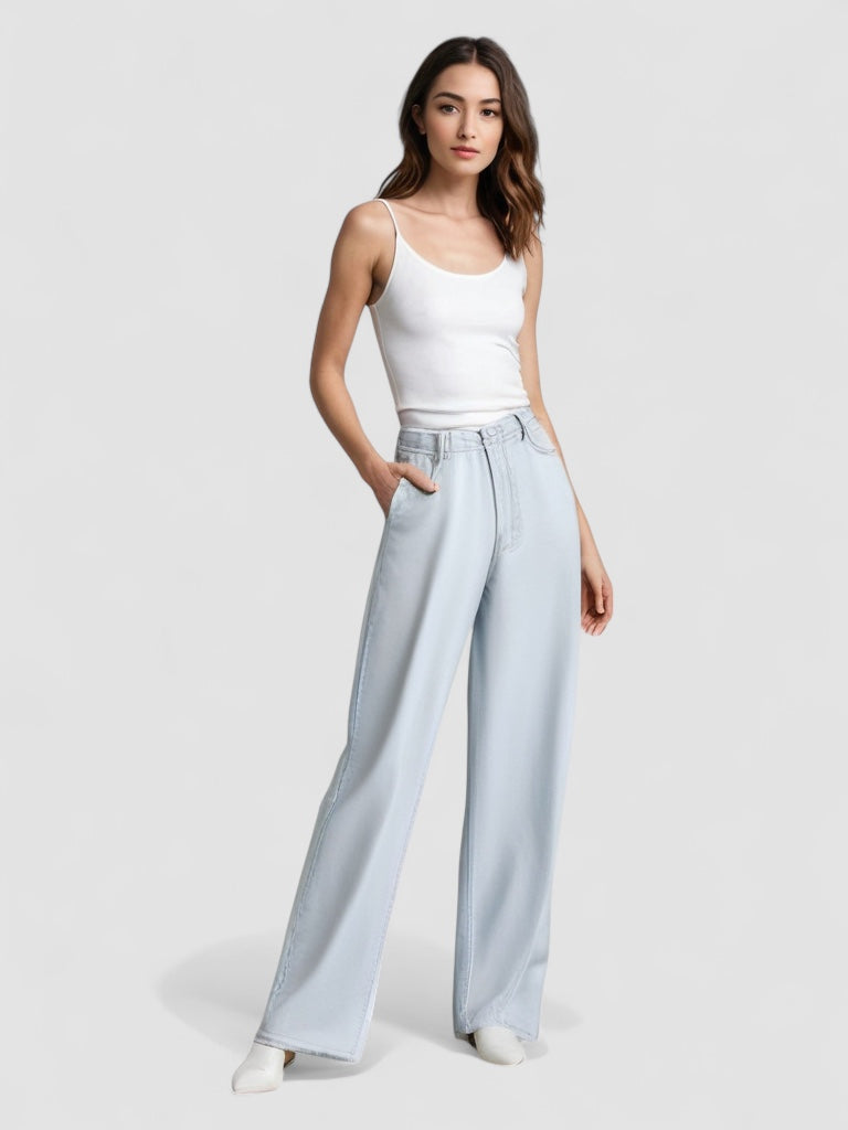 Clair™ | Jean Évasé Bleu Glacier
