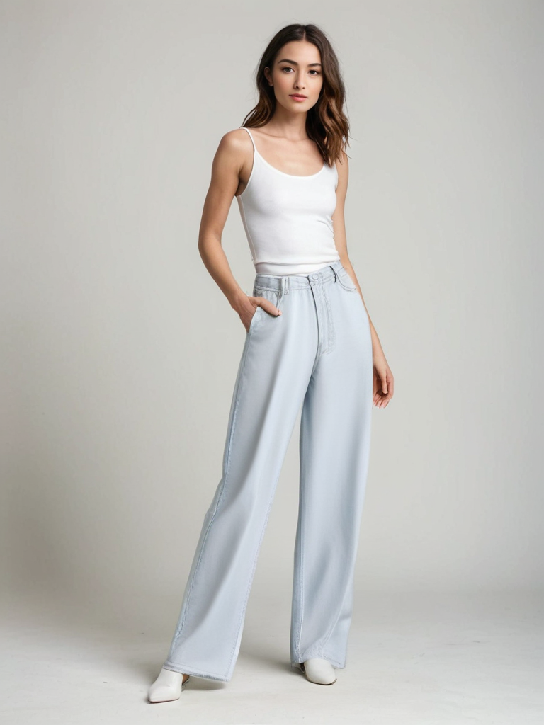Clair™ | Jean Évasé Bleu Glacier
