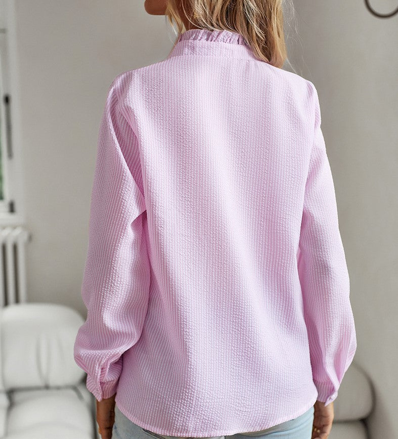Alicia – Blouse Élégante à Rayures