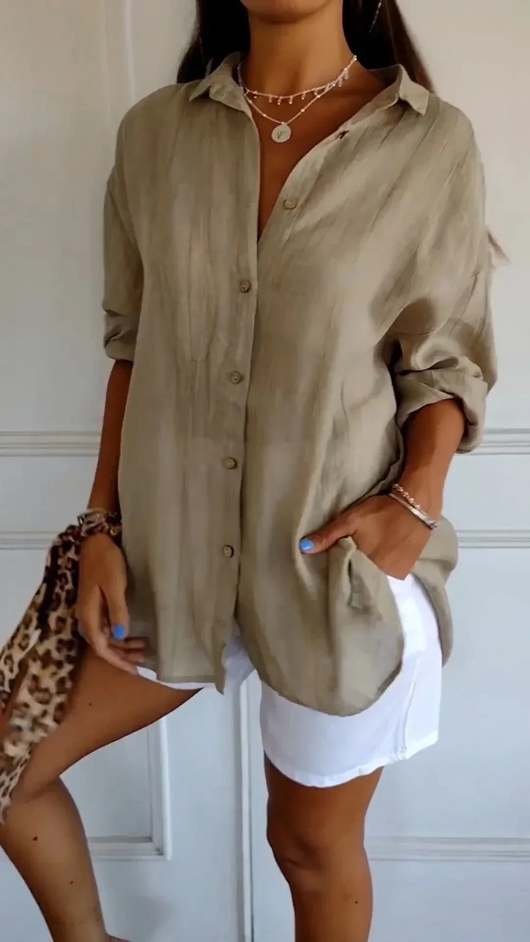 Auberis - Blouse en coton de haute qualité