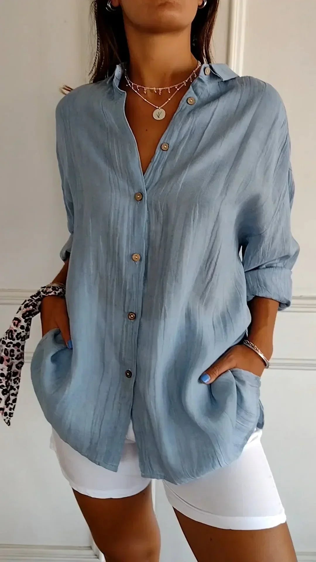 Auberis - Blouse en coton de haute qualité