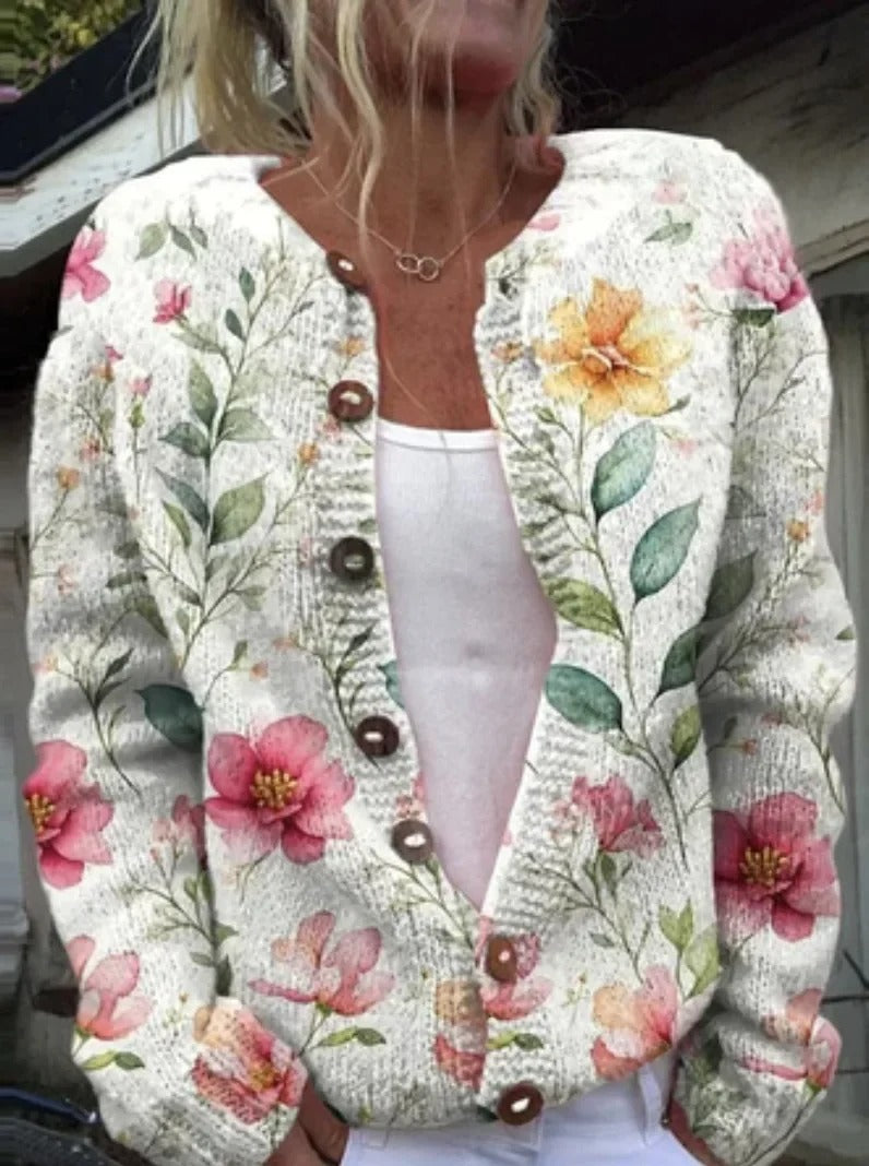Clair Paris ™ | Cardigan élégant à imprimé floral